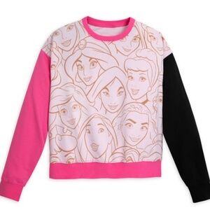 Disney Store Ariel Belle Mulan Aurora Cinderella Princess Pullover Sweatshirt